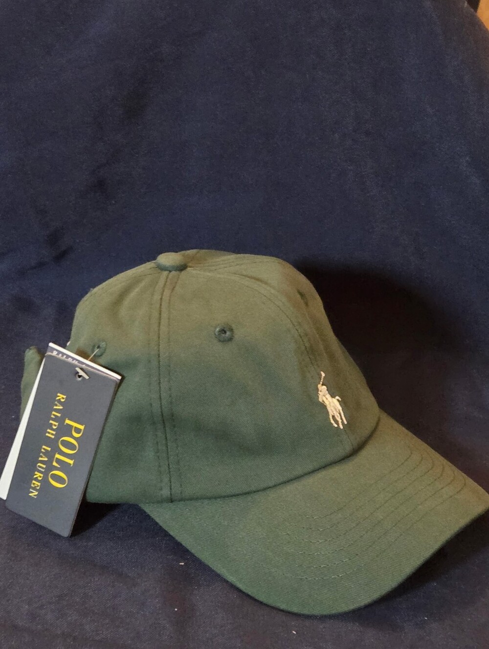 Polo by Ralph Lauren Olive Green Polo Pony Cotton Cap - Picture 2 of 5